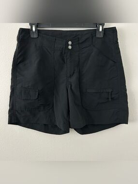 Athleta Black Nylon Cargo Shorts Women’s 8 Outdoor Hiking 6” Inseam Trekkie?
